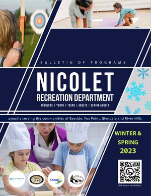 2023 Nicolet Recreation Department Winter/Spring Bulletin
