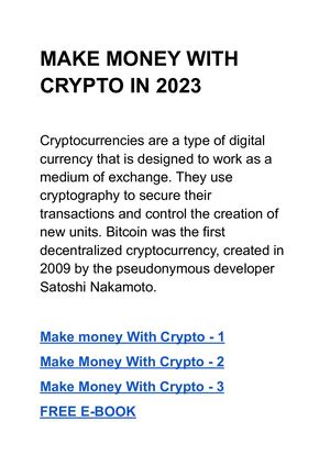 Make Money With Crypto In 2023
