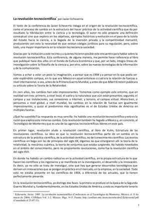03 La Revolución Tecnocientífica Echeverría