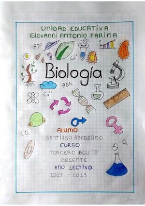 Cuaderno De Biología Abadeano Santiago 3bgud