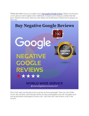 Buy Negative Google Reviews