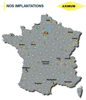 Implantations Aximum France