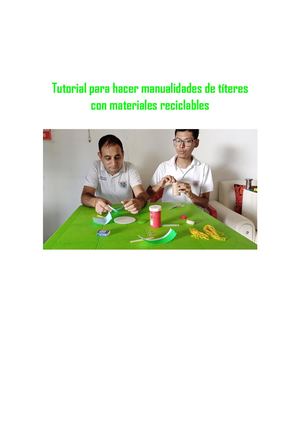 Tutorial Para Hacer Manualidades De Títeres Con Materiales Reciclables Calaméo
