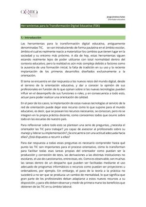 Herramientas Para La Transformación Digital Educativa