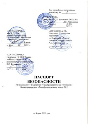 Паспорт безопасности 4 категории