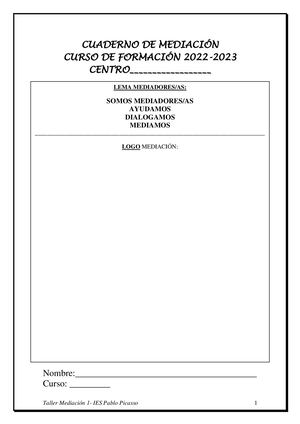 CUADERNO NIVEL I Picasso Taller