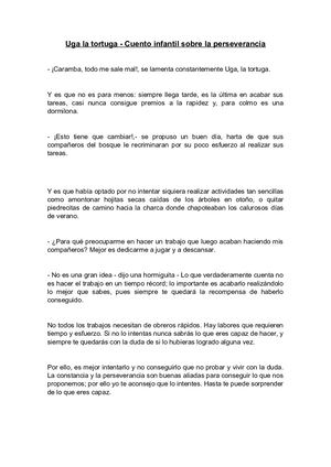 Uga La Tortuga Cuento