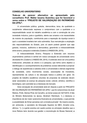 Pareceres dos conselheiros do DCE