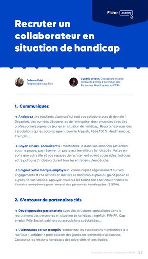 Recrutement handicap