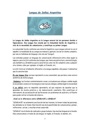 Lengua De Señas Argentina