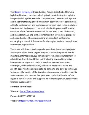 Qassim Investment Forum