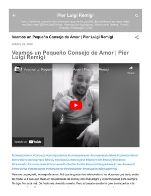 Veamos un Pequeño Consejo de Amor | Pier Luigi Remigi