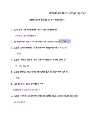 Reglas Ortográficas