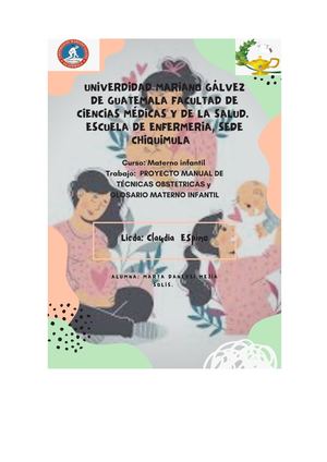 Proyecto Final, Materno Infantil