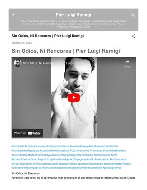 Sin Odios, Ni Rencores | Pier Luigi Remigi