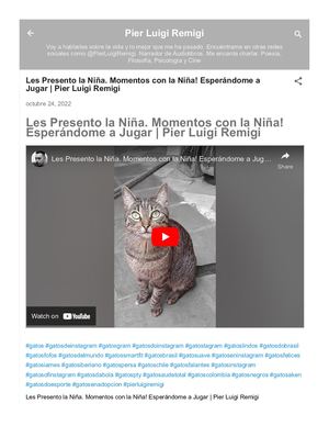 Les Presento La Niña. Momentos con La Niña! Esperándome a Jugar | Pier Luigi Remigi
