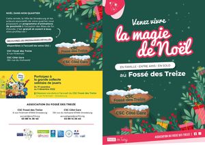 Programme des animation de Noël - Association du Fossé des Treize