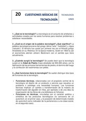 20 Cuestiones Tecnología