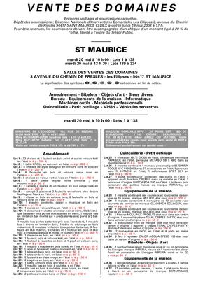 Ventes Domaniales 2008 05 20 St Maurice