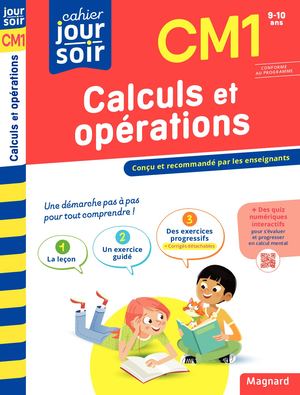 Calculs et opérations CM1 - Cahier Jour Soir Extrait
