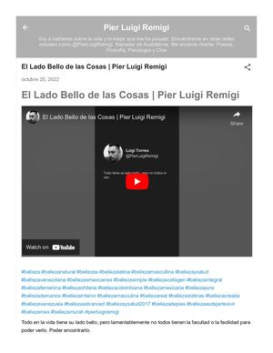 El Lado Bello de las Cosas | Pier Luigi Remigi