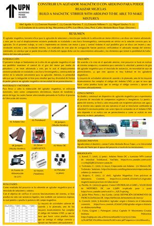 INFOGRAFIA Construir Un Agitador Magnético Con Arduino Para Poder Realizar Mezclas