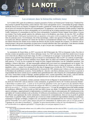 LA NOTE DU CESA HORS SÉRIE UKRAINE 16
