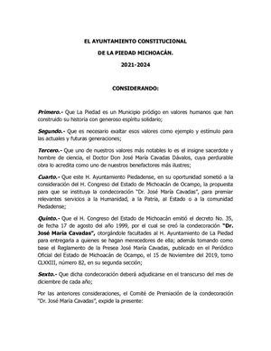 Convocatoria José Ma Cavadas 2022