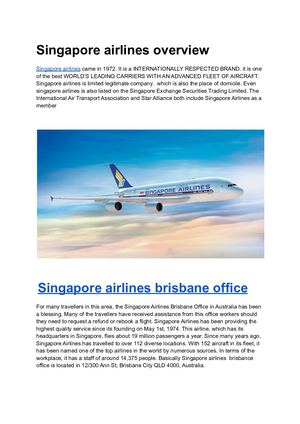 Singapore Airlines Brisbance Office