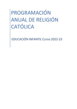 PROGRAMACIÓN RELIGIÓN
