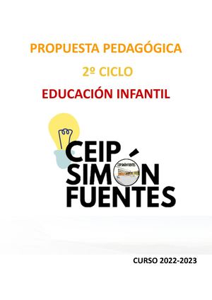 PROPUESTA PEDAGÓGICA 2º CICLO INFANTIL