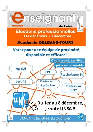 Bulletin élections Pros 2022 second degré