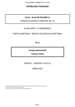 Compte Administratif 2021