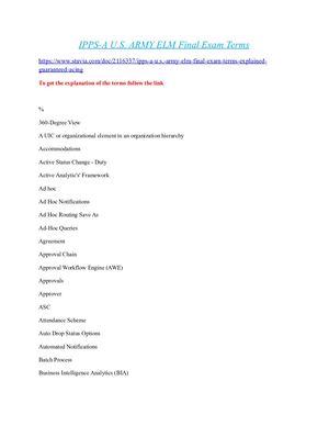 Ipps A U S Army Elm Final Exam Terms Qs And Link