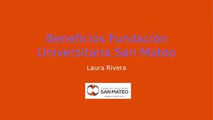 Beneficios Fundación Universitaria San Mateo