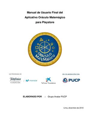 Oráculo Matemágico- Manual de Usuario Android.