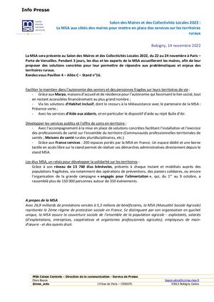 20221114 La MSA Au Salon Des Maires 2022