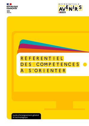 Référentiel des compétences à s'orienter