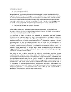 DETRÁS DE LA PIZARRA