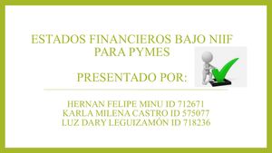 Estados Financieros Bajo Niif Para Pymes