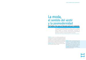 La Moda El Sentido Del Vestir Y la Posmodernidad 5204289