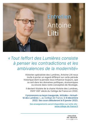 Entretien Antoine Lilti