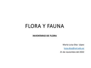 Clase muestreo flora
