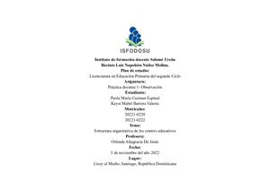 Cuadro Comparativo de la estructura organizativa