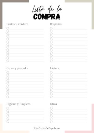 Lista De La Compra (A4) - Diseño Gris Minimalista Pdf