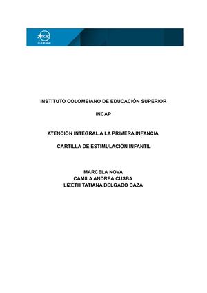 Cartilla De Estimulacion Tatis