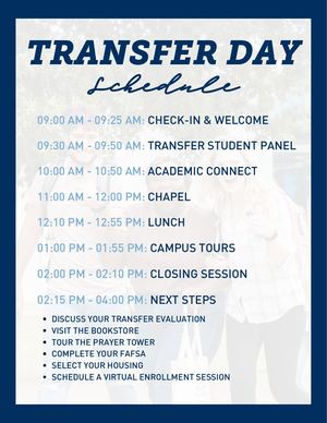 Transfer Day Schedule