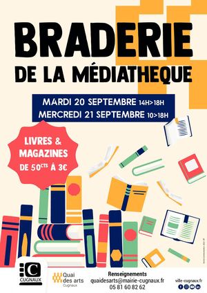 AFFICHE - BRADERIE MEDIATHEQUE