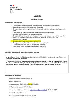 Offres service civique