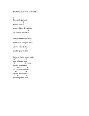 Eslabon Por Eslabon Acordes